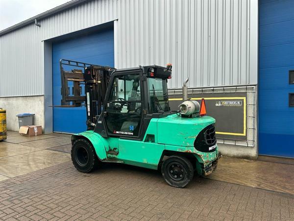 Grote foto vs 22526 lpg triplex 5tons heftruck mitsubishi fg50k 2 vorkenspreider agrarisch heftrucks