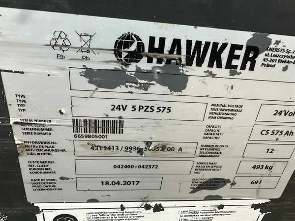 Grote foto vs 22522 elektrisch triplex sta stapelaar 6300mm refurbished doe het zelf en verbouw hefwerktuigen