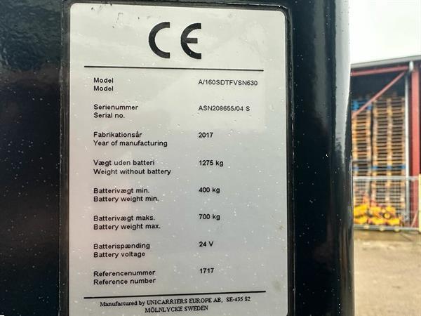 Grote foto vs 22522 elektrisch triplex sta stapelaar 6300mm refurbished doe het zelf en verbouw hefwerktuigen