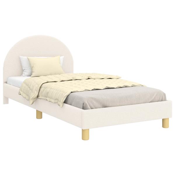 Grote foto vidaxl bedframe voor kinderen met hoofdbord cr me 90 x 200 cm antiek en kunst stoelen en banken