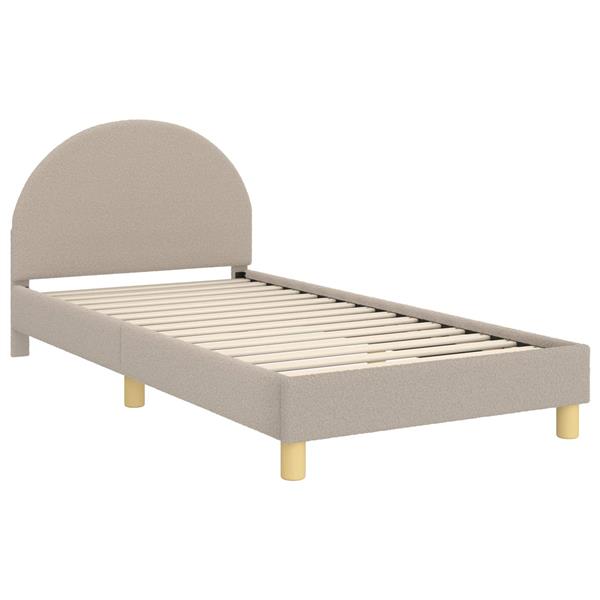 Grote foto vidaxl bedframe voor kinderen met hoofdbord lichtgrijs 90 x 190 cm antiek en kunst stoelen en banken
