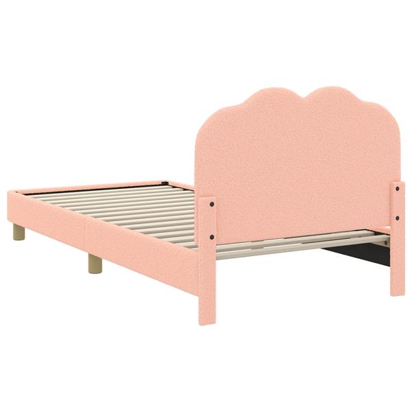Grote foto vidaxl bedframe voor kinderen met hoofdbord roze 90 x 200 cm antiek en kunst stoelen en banken