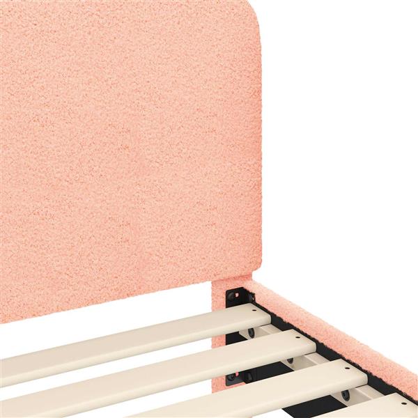 Grote foto vidaxl bedframe voor kinderen met hoofdbord roze 90 x 190 cm antiek en kunst stoelen en banken