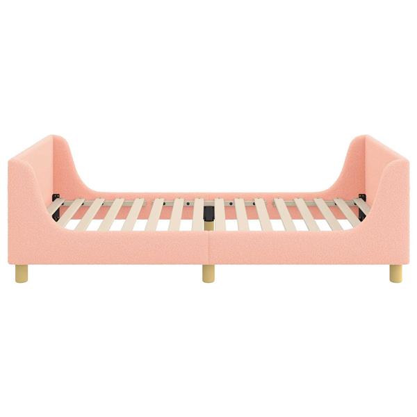 Grote foto vidaxl bedframe voor kinderen met hoofdbord roze 90 x 200 cm antiek en kunst stoelen en banken