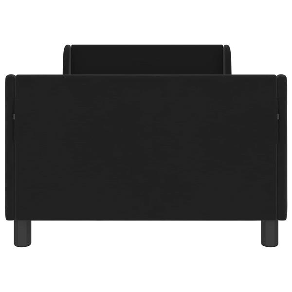 Grote foto vidaxl bedframe voor kinderen met hoofdbord zwart 80 x 200 cm fluweel antiek en kunst stoelen en banken