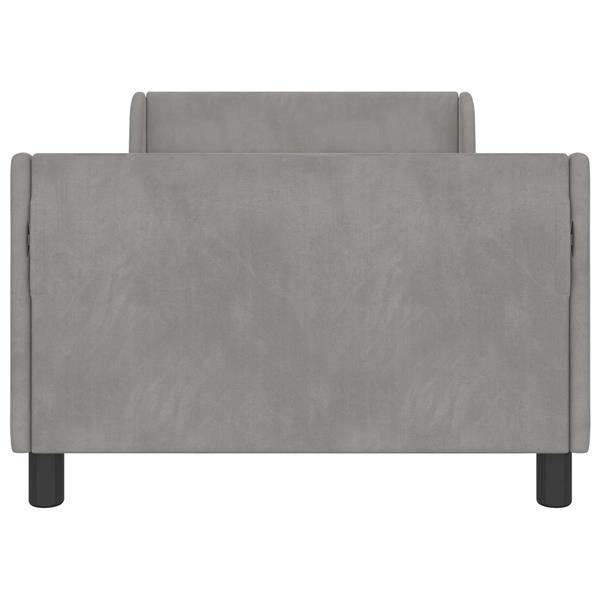 Grote foto vidaxl bedframe voor kinderen met hoofdbord lichtgrijs 80 x 200 cm antiek en kunst stoelen en banken