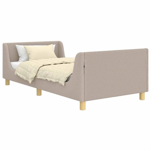 Grote foto vidaxl bedframe voor kinderen met hoofdbord lichtgrijs 80 x 200 cm antiek en kunst stoelen en banken