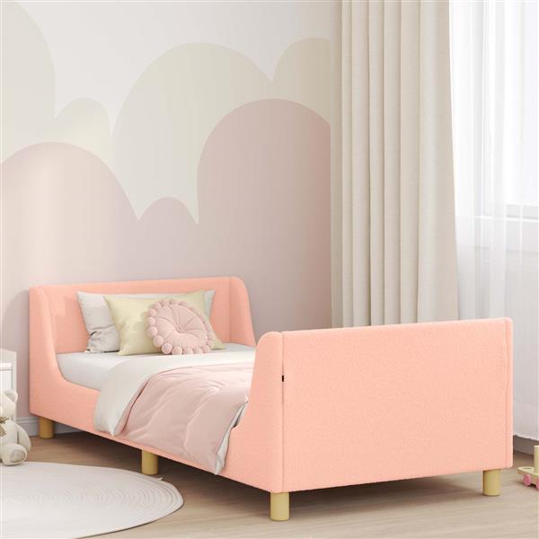 Grote foto vidaxl bedframe voor kinderen met hoofdbord roze 80 x 200 cm antiek en kunst stoelen en banken