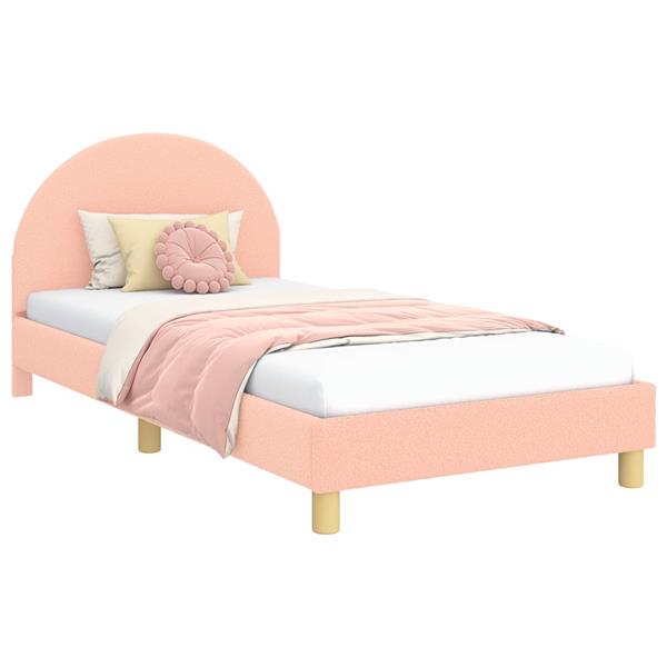 Grote foto vidaxl bedframe voor kinderen met hoofdbord roze 80 x 200 cm antiek en kunst stoelen en banken