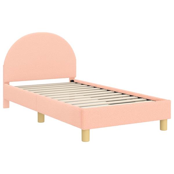 Grote foto vidaxl bedframe voor kinderen met hoofdbord roze 80 x 160 cm antiek en kunst stoelen en banken