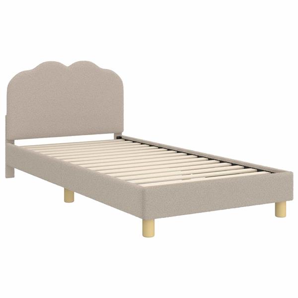 Grote foto vidaxl bedframe voor kinderen met hoofdbord lichtgrijs 90 x 200 cm antiek en kunst stoelen en banken
