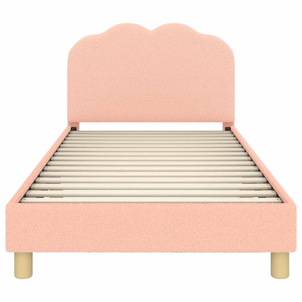 Grote foto vidaxl bedframe voor kinderen met hoofdbord roze 90 x 190 cm antiek en kunst stoelen en banken