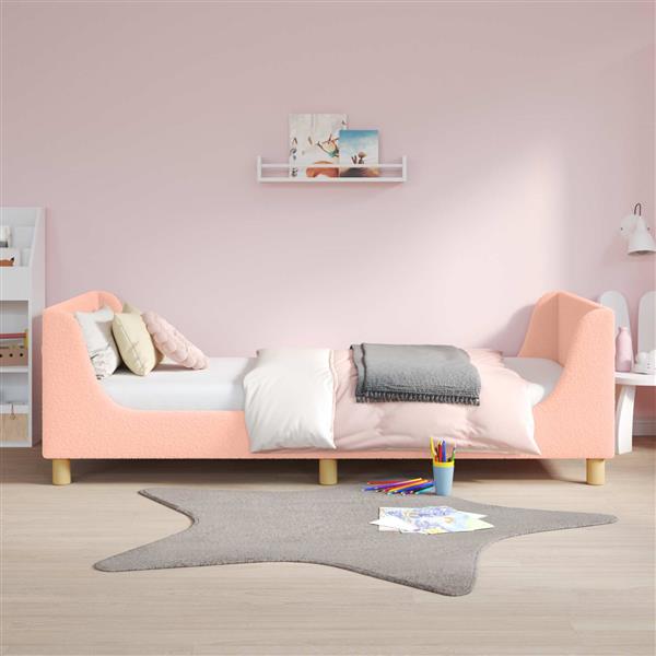 Grote foto vidaxl bedframe voor kinderen met hoofdbord roze 90 x 200 cm antiek en kunst stoelen en banken
