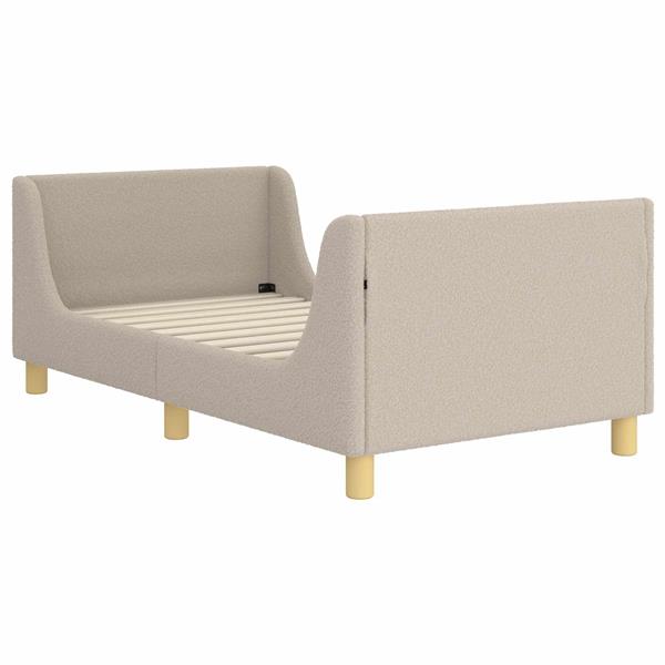 Grote foto vidaxl bedframe voor kinderen met hoofdbord lichtgrijs 80 x 160 cm antiek en kunst stoelen en banken