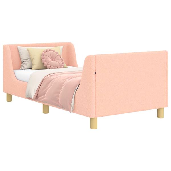 Grote foto vidaxl bedframe voor kinderen met hoofdbord roze 80 x 160 cm antiek en kunst stoelen en banken