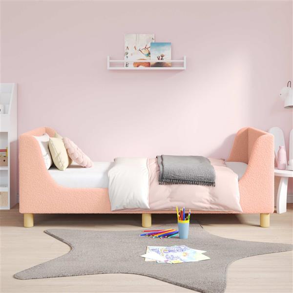 Grote foto vidaxl bedframe voor kinderen met hoofdbord roze 80 x 160 cm antiek en kunst stoelen en banken