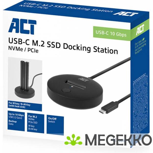 Grote foto act m.2 nvme pcie ssd dockingstation usb c 3.2 gen2 computers en software harde schijven