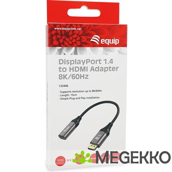 Grote foto equip 133446 video kabel adapter 0 15 m displayport hdmi zwart grijs computers en software overige computers en software