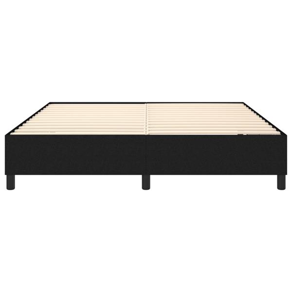 Grote foto vidaxl boxspring bed stof zwart 160x200 cm antiek en kunst stoelen en banken