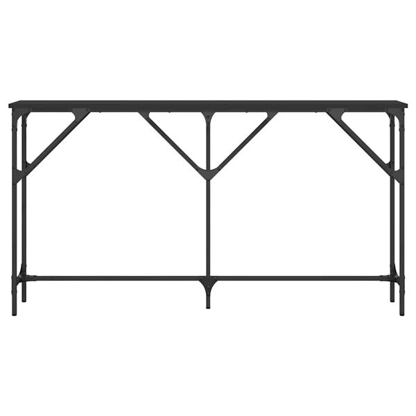 Grote foto vidaxl wandtafel 140x23x75 cm bewerkt hout zwart huis en inrichting eettafels