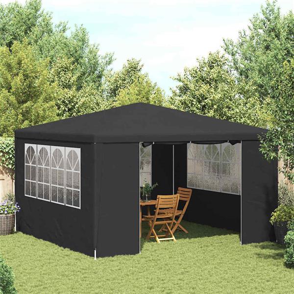 Grote foto vidaxl partytent met zijwanden professioneel 90 g m 4x4 m antraciet tuin en terras overige tuin en terras