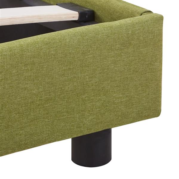 Grote foto vidaxl bedframe stof groen 140x200 cm antiek en kunst stoelen en banken