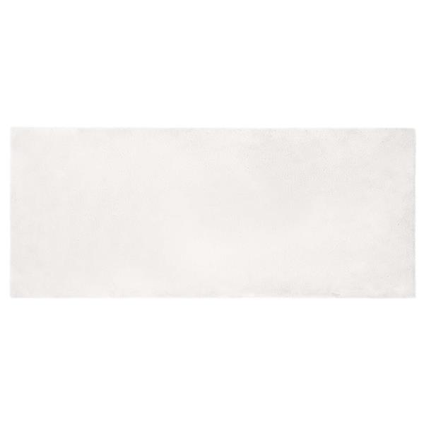 Grote foto vidaxl nep konijnenbont tapijt olite wit 100 x 200 cm polyester huis en inrichting vloerbedekking en kleden