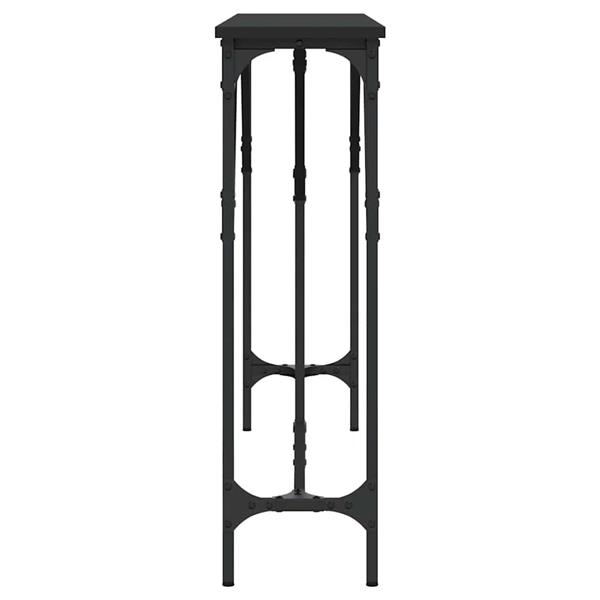 Grote foto vidaxl wandtafel 140x23x75 cm bewerkt hout zwart huis en inrichting eettafels