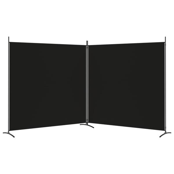 Grote foto vidaxl kamerscherm met 2 panelen 348x180 cm stof zwart huis en inrichting overige huis en inrichting