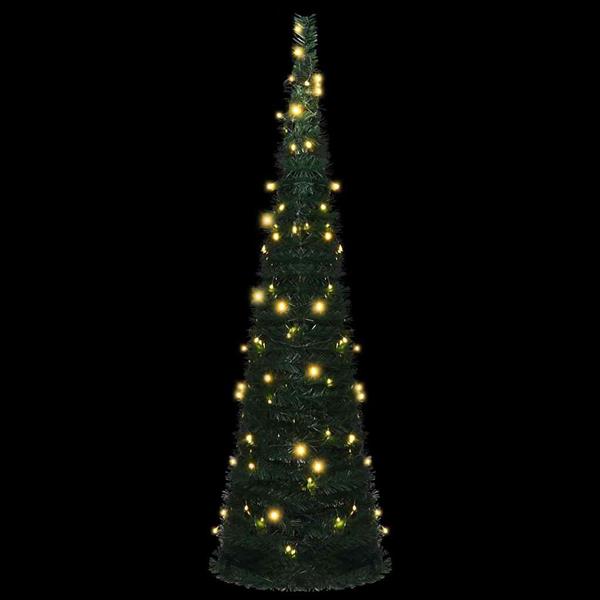 Grote foto vidaxl kunstkerstboom met verlichting pop up 150 cm groen diversen overige diversen