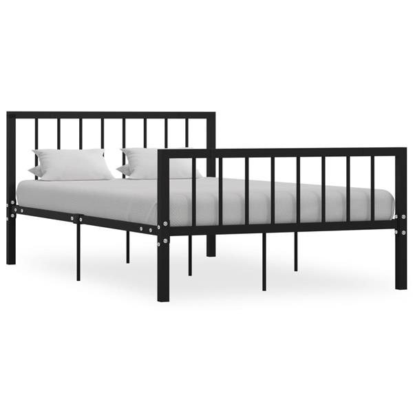 Grote foto vidaxl bedframe metaal zwart 120x200 cm antiek en kunst stoelen en banken
