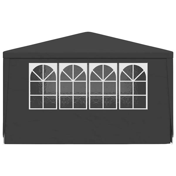 Grote foto vidaxl partytent met zijwanden professioneel 90 g m 4x4 m antraciet tuin en terras overige tuin en terras