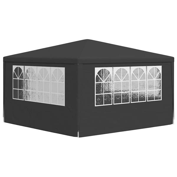 Grote foto vidaxl partytent met zijwanden professioneel 90 g m 4x4 m antraciet tuin en terras overige tuin en terras