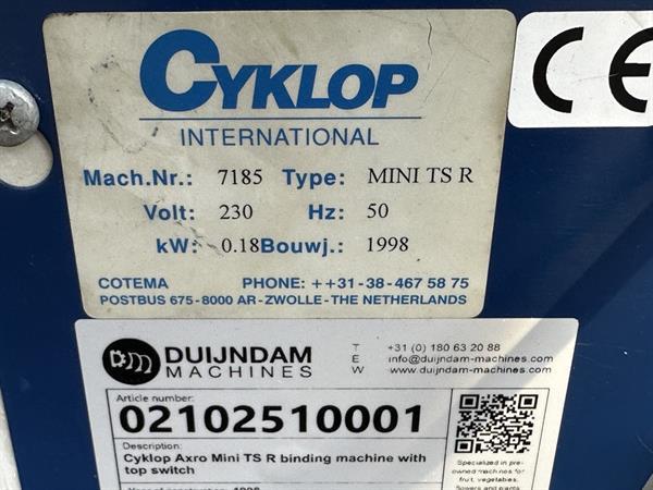 Grote foto cyklop axro mini ts r bindmachine agrarisch tuinbouw