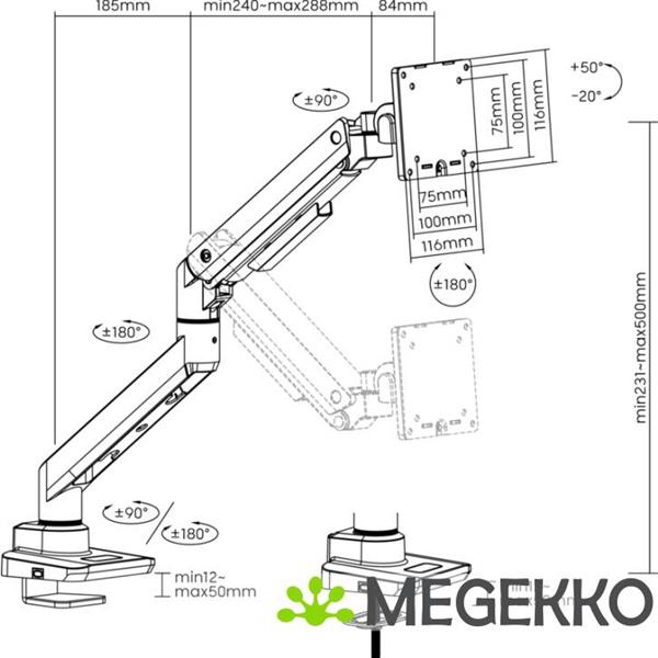 Grote foto equip 650181 monitorarm wit computers en software overige computers en software