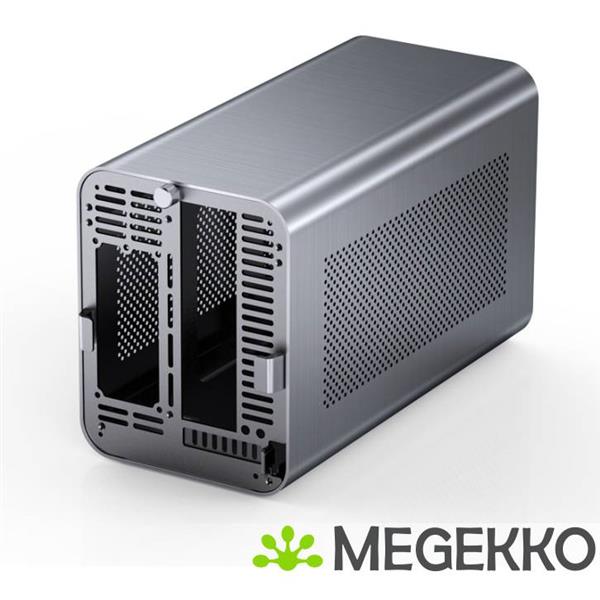 Grote foto jonsbo n1 mini tower grijs computers en software behuizingen en kasten