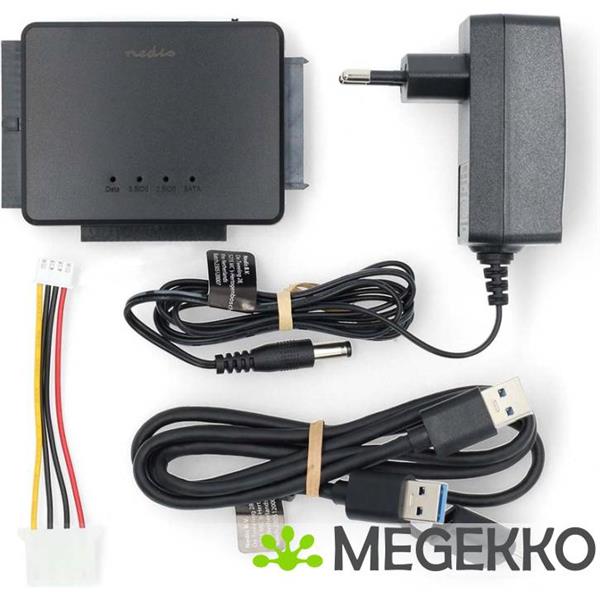 Grote foto nedis hardeschijfadapter usb 3.2 gen1 2.5 3.5 ide sata netvoeding computers en software harde schijven