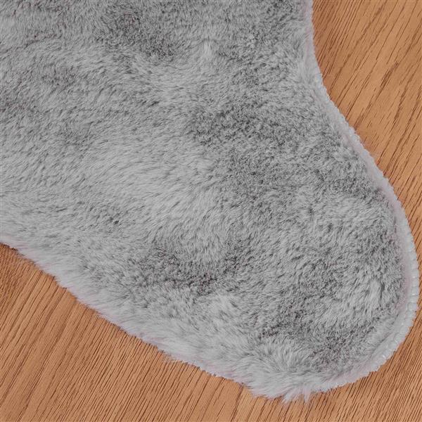 Grote foto vidaxl nep konijnenbont tapijt olite grijs 60 x 90 cm polyester huis en inrichting vloerbedekking en kleden