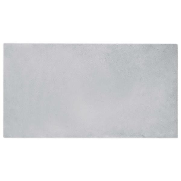 Grote foto vidaxl nep konijnenbont tapijt olite grijs 60 x 110 cm polyester huis en inrichting vloerbedekking en kleden