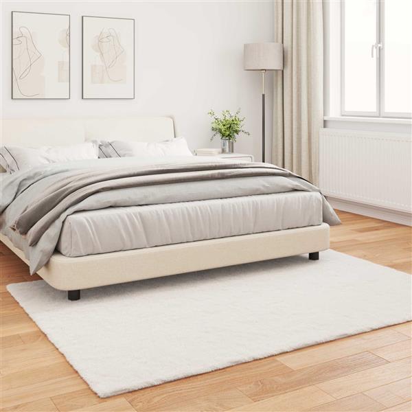 Grote foto vidaxl nep konijnenbont tapijt olite cr me 160 x 230 cm polyester huis en inrichting vloerbedekking en kleden