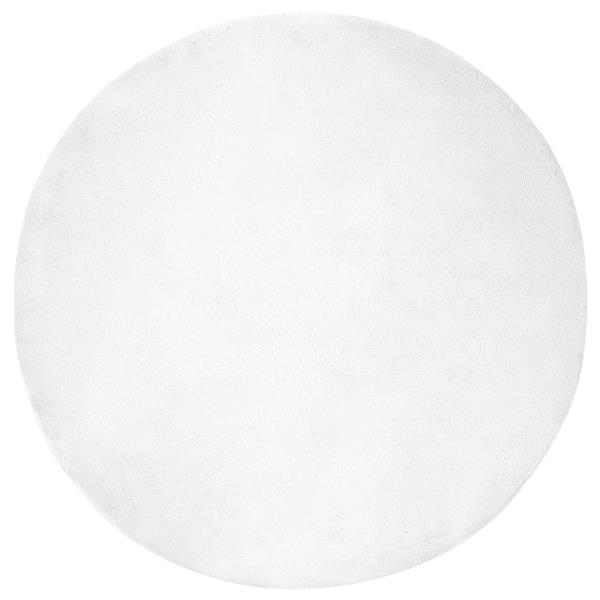 Grote foto vidaxl nep konijnenbont tapijt olite wit 80 cm polyester huis en inrichting vloerbedekking en kleden