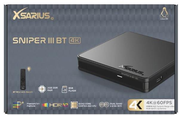 Grote foto xsarius sniper 3 bluetooth 4k uhd linux ott mediastreamer telecommunicatie zenders en ontvangers
