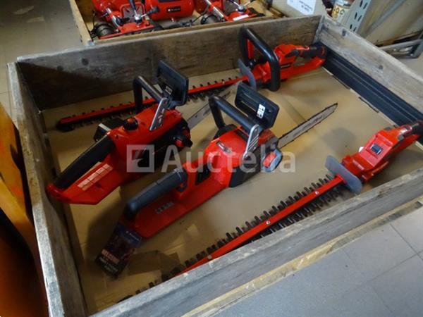 Grote foto 2 einhell kettingzagen en 2 heggenschaars doe het zelf en verbouw gereedschappen en machines