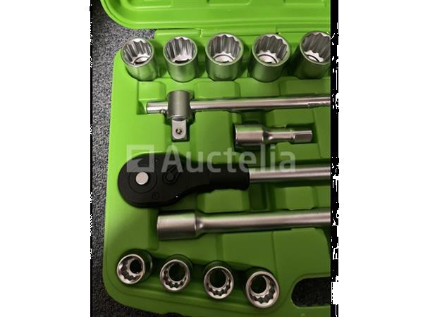 Grote foto zware doppenset met ratel 19 50 mm doe het zelf en verbouw onderdelen en accessoires