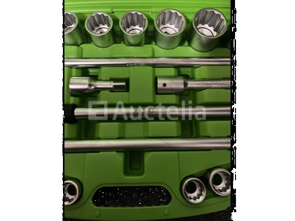 Grote foto zware doppenset met ratel 19 50 mm doe het zelf en verbouw onderdelen en accessoires