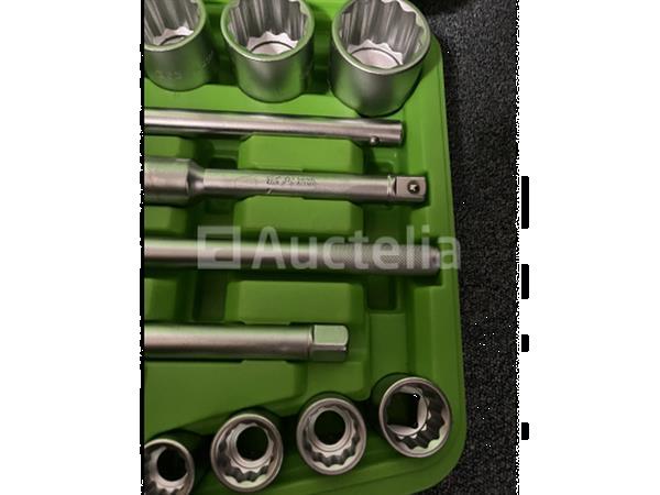 Grote foto zware doppenset met ratel 19 50 mm doe het zelf en verbouw onderdelen en accessoires