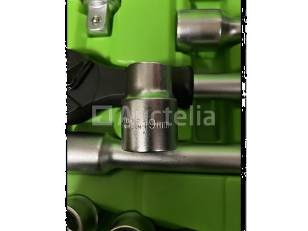 Grote foto zware doppenset met ratel 19 50 mm doe het zelf en verbouw onderdelen en accessoires