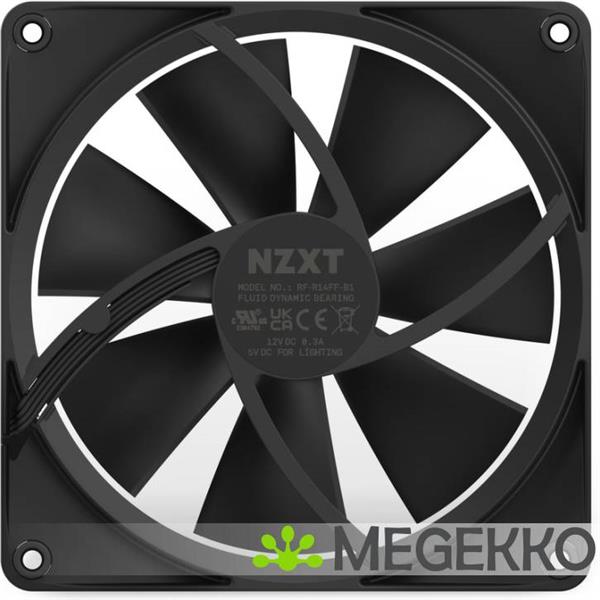 Grote foto nzxt f140rgb 140mm rgb fans single black computers en software overige computers en software
