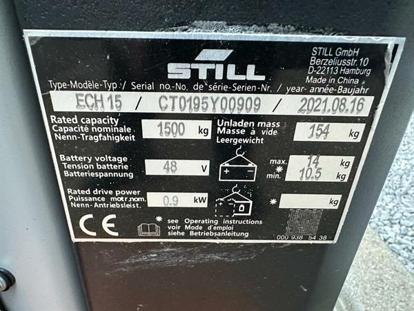Grote foto vs 22513 elektrische compacte palletwagen still ech15 doe het zelf en verbouw hefwerktuigen