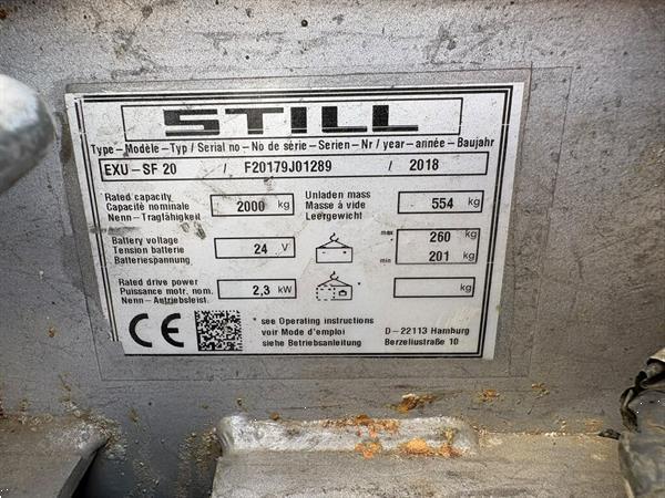 Grote foto vs 22514 elektrische palletwagen still exu sf20 doe het zelf en verbouw hefwerktuigen